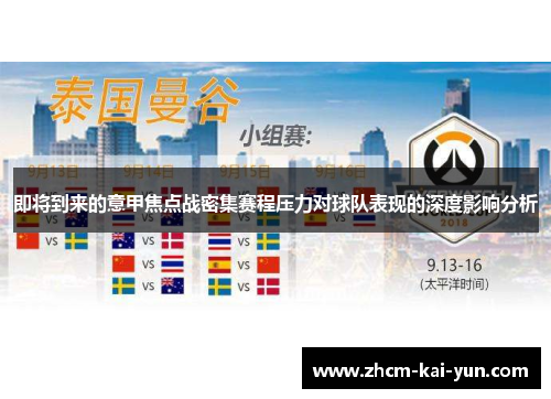 即将到来的意甲焦点战密集赛程压力对球队表现的深度影响分析